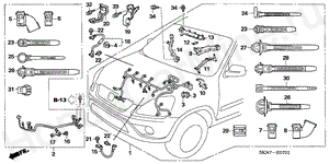 E-7-1 ENGINE WIRE HARNESS (RH)