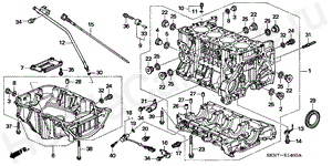 E-14 CYLINDER BLOCK/OIL PAN