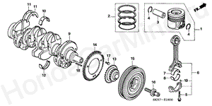 E-16 CRANKSHAFT/PISTON