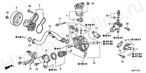 WATER PUMP(1.8L) E-15-1 WATER PUMP(1.8L)