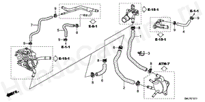 WATER HOSE(1.8L) E-15-11 WATER HOSE(1.8L)