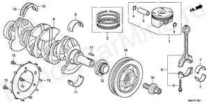 CRANKSHAFT/PISTON(1.8L) E-16-1 CRANKSHAFT/PISTON(1.8L)