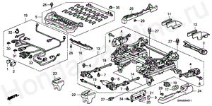 B-40-11 FRONT SEAT COMPONENTS(L.) (POWER SEAT)
