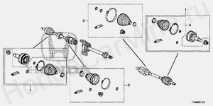 B-21-5 FRONT DRIVESHAFT SET SHORT PARTS