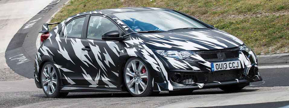 Honda Civic Type R 2015 проходит дорожные испытания