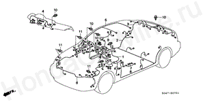 WIRE HARNESS (RH) B-7-1 WIRE HARNESS (RH)