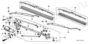 FRONT WINDSHIELD WIPER (RH) B-14-1 FRONT WINDSHIELD WIPER (RH)