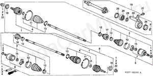 FRONT DRIVESHAFT ('99-) B-21-1 FRONT DRIVESHAFT ('99-)