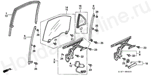 REAR DOOR WINDOWS B-54 REAR DOOR WINDOWS