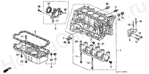 E-14 CYLINDER BLOCK/OIL PAN (SOHC)