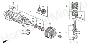 E-16 PISTON/CRANKSHAFT