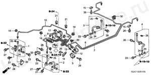 BRAKE LINES (ABS) (LH) (-'03) B-25-10 BRAKE LINES (ABS) (LH) (-'03)