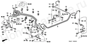 B-25-21 BRAKE LINES (VSA) (RH)