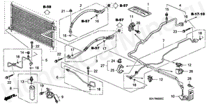AIR CONDITIONER (HOSES/PIPES) (LH) B-60 AIR CONDITIONER (HOSES/PIPES) (LH)