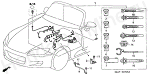 ENGINE WIRE HARNESS (LH) E-7 ENGINE WIRE HARNESS (LH)