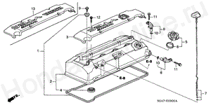 CYLINDER HEAD COVER (-'05) E-9 CYLINDER HEAD COVER (-'05)