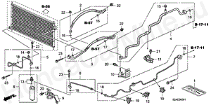 AIR CONDITIONER (HOSES/PIPES) (RH) B-60-1 AIR CONDITIONER (HOSES/PIPES) (RH)