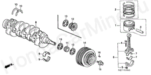 CRANKSHAFT/PISTON E-16 CRANKSHAFT/PISTON