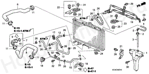B-5-10 RADIATOR HOSE/RESERVE TAN K