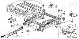 FRONT SEAT COMPONENTS (R.)(4WAY POWER SEAT) B-40-22 FRONT SEAT COMPONENTS (R.)(4WAY POWER SEAT)