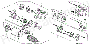 E-7-11 STARTER MOTOR (MITSUBA)