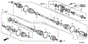 FRONT DRIVESHAFT/HALF SHA FT(1.8L) B-21-1 FRONT DRIVESHAFT/HALF SHA FT(1.8L)