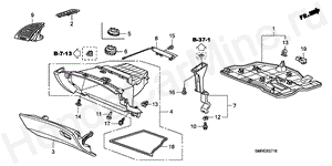B-37-16 INSTRUMENT PANEL GARNISH( RH)(PASSENGER SIDE)