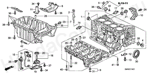 CYLINDER BLOCK/OIL PAN(2. 0L) E-14-1 CYLINDER BLOCK/OIL PAN(2. 0L)