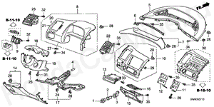 INSTRUMENT PANEL GARNISH (DRIVER SIDE) (LH) B-37-10 INSTRUMENT PANEL GARNISH (DRIVER SIDE) (LH)