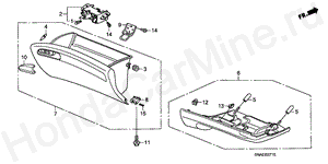 INSTRUMENT PANEL GARNISH (PASSENGER SIDE) (LH) B-37-15 INSTRUMENT PANEL GARNISH (PASSENGER SIDE) (LH)