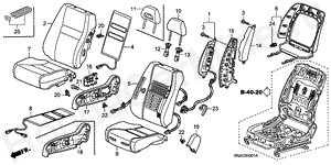 FRONT SEAT (LH) (PASSENGER SIDE) B-40-1 FRONT SEAT (LH) (PASSENGER SIDE)