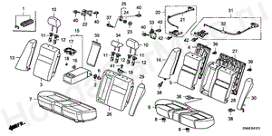 REAR SEAT (FALL DOWN SEPARATELY) B-41-1 REAR SEAT (FALL DOWN SEPARATELY)