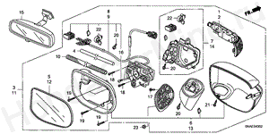 MIRROR (SIDE TURN) (AUTO TURN) B-43-2 MIRROR (SIDE TURN) (AUTO TURN)