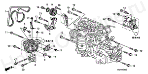 ALTERNATOR BRACKET/ TENSIONER E-6 ALTERNATOR BRACKET/ TENSIONER
