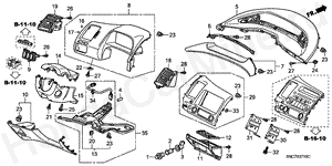 INSTRUMENT PANEL GARNISH( DRIVER SIDE)(LH) B-37-10 INSTRUMENT PANEL GARNISH( DRIVER SIDE)(LH)