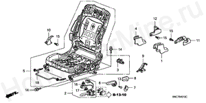 B-40-10 FRONT SEAT COMPONENTS(LH) (DRIVER SIDE)