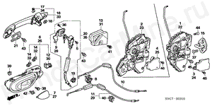 FRONT DOOR LOCK/OUTER HAN DLE B-53-10 FRONT DOOR LOCK/OUTER HAN DLE