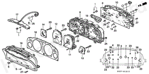 B-12-10 COMBINATION METER (COMPONENTS)