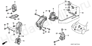 B-47-1 ENGINE MOUNTS (AT) (-'95)