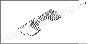 Коврики резиновые задние к-т P19-13-01 Коврики резиновые задние к-т