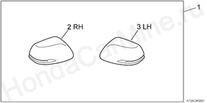 Накладки на боковые зеркала R06-13-01 Накладки на боковые зеркала
