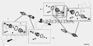 B-21-5 FRONT DRIVESHAFT SET SHORT PARTS