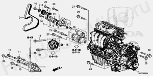 E-6 КРЕПЕЖНЫЙ КРОНШТЕЙН ДВИГАТЕЛЯ (2.4L)