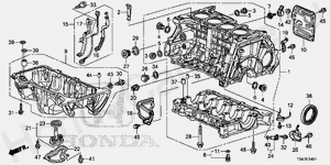 БЛОК ЦИЛИНДРА/ПОДДОН МАСЛЯНОГО КАРТЕРА (2.0L) E-14-1 БЛОК ЦИЛИНДРА/ПОДДОН МАСЛЯНОГО КАРТЕРА (2.0L)