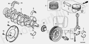 КОЛЕНВАЛ/ПОРШЕНЬ (2.0L) E-16-1 КОЛЕНВАЛ/ПОРШЕНЬ (2.0L)