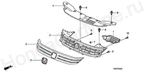 FRONT GRILLE B-45 FRONT GRILLE