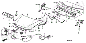 B-51 ENGINE HOOD(LH)