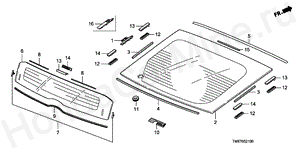 B-52-10 REAR WINDSHIELD