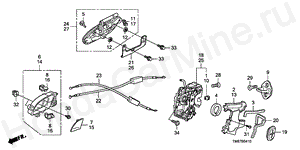 B-54-10 REAR DOOR LOCK/OUTER HAND LE(LH)