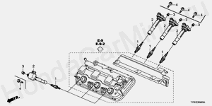 E-5 ОТВЕРСТИЕ ДЛЯ СВЕЧИ; КАТУШКА/ЗАГЛУШКА (V6)